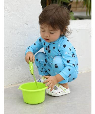 weVSwe Baby Boy Swimsuit UPF 50+ Rash Guard Swimwear | Blue Crab | 0-3 Years - Buy Online on GoSupps.com