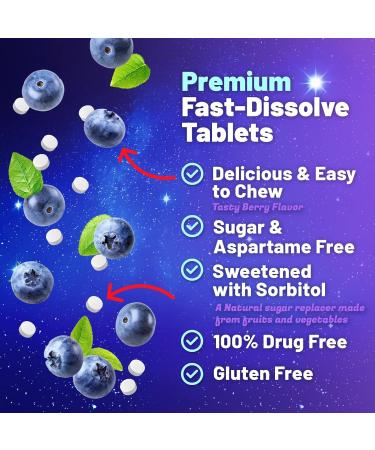 Melatonin Sleep Supplement 10mg - Maximum Strength 100% Drug Free Non-Habit Forming - Best Sleep Supplements for Adults Restful Sleep - Fast Dissolve Melatonin Berry Flavored - 120 Chewable Tablets 120 Count (Pack of 1) - Buy Online on GoSupps.com