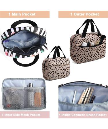 Leopard Makeup Bag for Women - Small Cosmetic Organizer Travel Toiletry Pouch - Buy Online on GoSupps.com