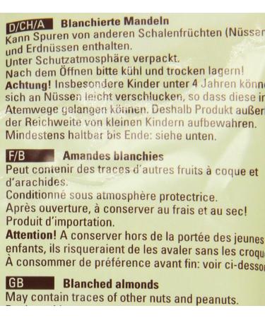 Seeberger Blanched almonds 1 pack: beautiful size whole almonds pruned - rich in vitamins - crunchy almonds with a sweet and - Buy Online on GoSupps.com