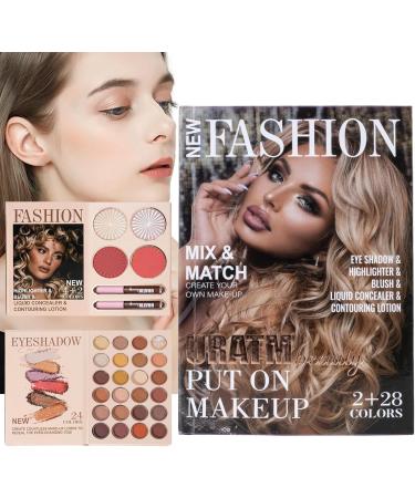  Eoixuqba Makeup Palettes - Long-Lasting Matte Blush | Beauty Eyeshadow and Highlighter Makeup Set - For Everyday Wear Travel Parties Holidays Photoshoots Dates Weddings Evenings and Bridal Events - Buy Online on GoSupps.com