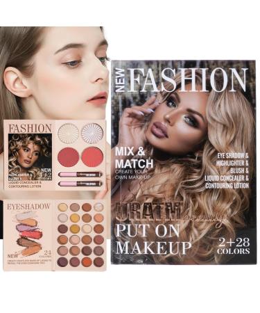 Palette D'ombres Paupi res De Maquillage Kit Cosm tique 30 Couleurs 2 Couches Avec Correcteur De Fard Joues Poudre Mate Et Scintillante Multi-Teintes F te Compacte Voyage Anniversaire v ne