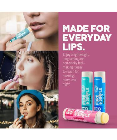 Eco Lips Pure & Simple Raspberry Coconut and Vanilla Organic Lip Balm 9-Pack (0.15 oz.) - 100% Natural. 100% Plastic-Free Packaging | Made in USA & Cruelty Free - Buy Online on GoSupps.com