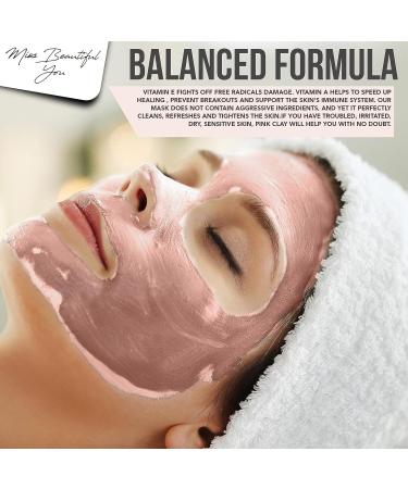 Pink Clay Mask for Blackheads and Pores - Pore Minimizer & Oil Control - Acne Treatment by Miss Beautiful You - Buy Online on GoSupps.com