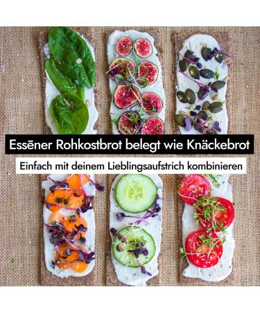 Buy AHO Ess ner Raw Food Bread 200g | Germinated Emmer Cereal | Organic Sprouts | Plastic-Free Packaging | Healthy International Shipping - Buy Online on GoSupps.com