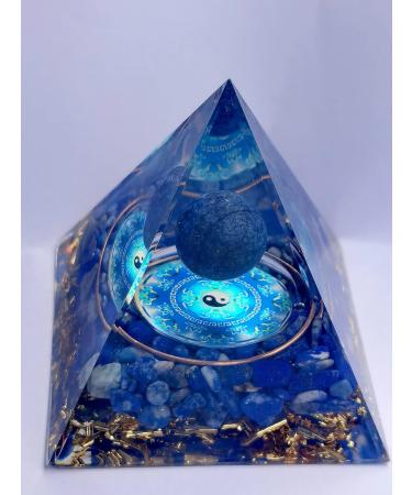 Ycyngcheng Moonstone & Lapis Lazuli Orgone Crystal Pyramid 6CM - Energy Tower for Reiki Chakra Healing and Nature Jewelry - Buy Online on GoSupps.com