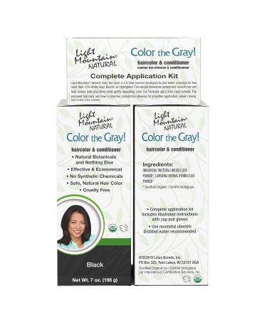 Light Mountain Natural Black Hair Color & Conditioner - 7 oz | Color the Gray! - Buy Online on GoSupps.com