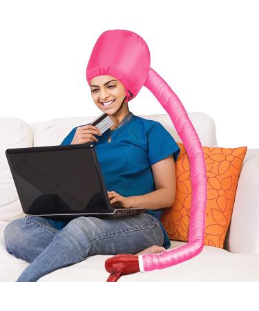 Portable Deep Pink Hair Dryer Bonnet Attachment for Safe Styling - Buy Online on GoSupps.com