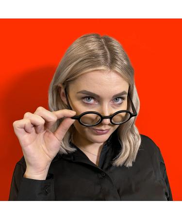 LONDON MOLE Round Reading Glasses 2.5x | Stylish Men's Women's Unisex Readers | Spring Hinges Matt Black - Buy Online on GoSupps.com