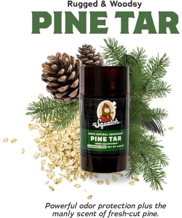 Dr. Squatch Men's Natural Deodorant - Aluminum-Free Deodorant - Natural Deodorizer - made w/postbiotics & charcoal - Deodorant for Men - Fresh Falls and Pine Tar (2 Pk) - Buy Online on GoSupps.com