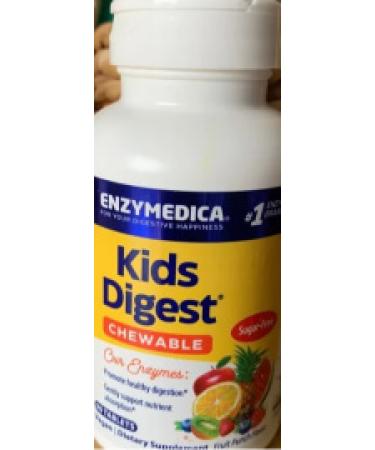 Kids Digest Chewable Digestive Enzymes Fruit Punch 90 Chewable Tablets