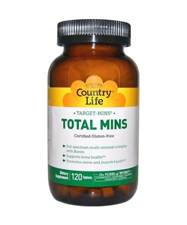 Country Life Target-Mins Total Mins 120 Tablets