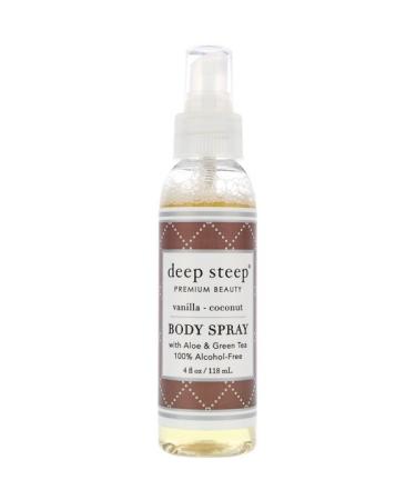 Deep Steep Body Spray Vanilla - Coconut 4 fl oz (118 ml)