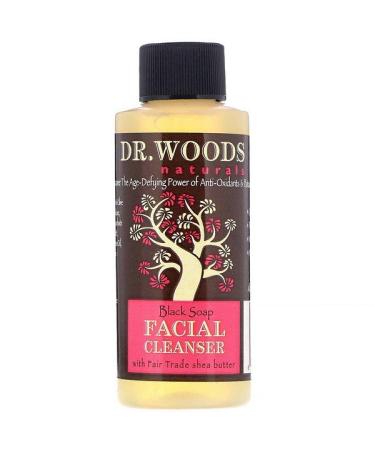Dr. Woods Facial Cleanser Black Soap 2 fl oz (59 ml)