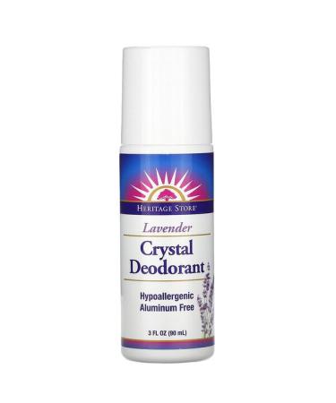 Heritage Store Crystal Deodorant Lavender 3 fl oz (90 ml)