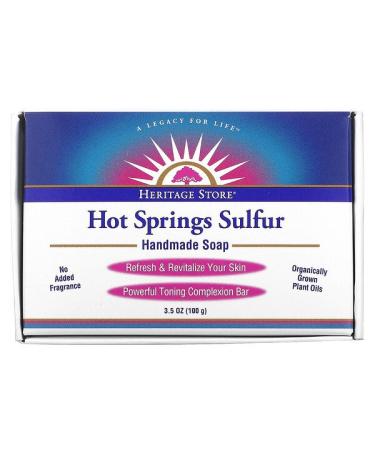 Heritage Store Hot Springs Sulfur Handmade Soap 3.5 oz (100 g)