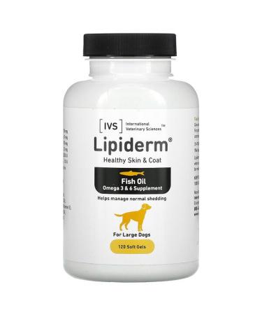 International Veterinary Sciences Lipiderm Healthy Skin & Coat For Large Dogs 120 Soft Gels