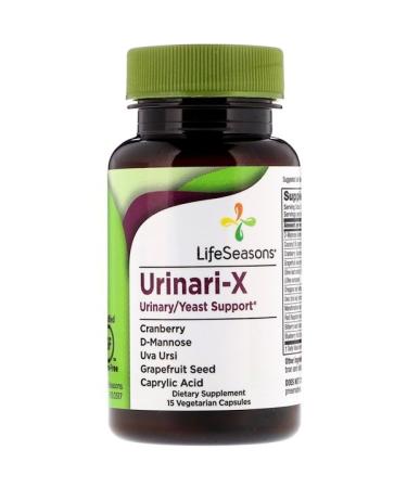 LifeSeasons Urinari-X Urinary/Yeast Support 15 Vegetarian Capsules