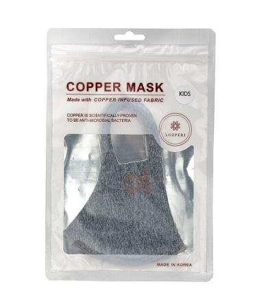 Lozperi Copper Mask Kids Gray 1 Count
