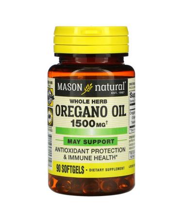 Mason Natural Whole Herb Oregano Oil 1500 mg 90 Softgels