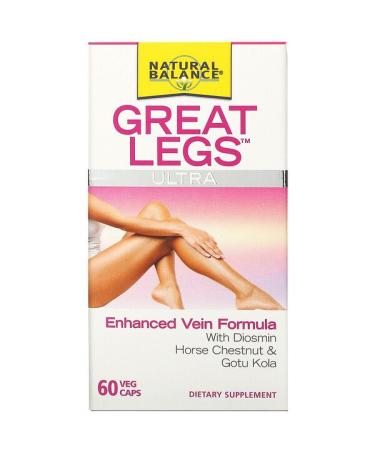 Natural Balance Great Legs Ultra Enhanced Vein Formula 60 Veg Caps