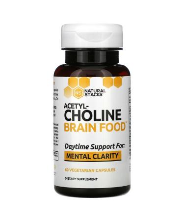 Natural Stacks Acetyl-Choline Brain Food 60 Vegetarian Capsules