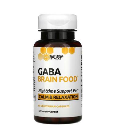 Natural Stacks Gaba Brain Food 60 Vegetarian Capsules