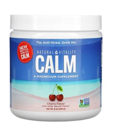Natural Vitality CALM The Anti-Stress Drink Mix Cherry  8 oz (226 g)