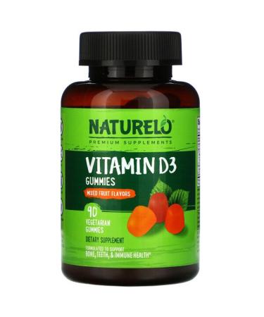 NATURELO Vitamin D3 Gummies Mixed Fruit 90 Vegetarian Gummies