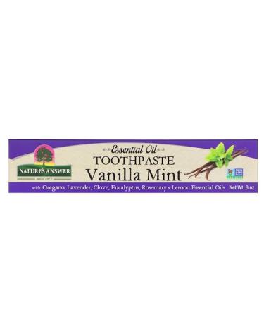 Nature's Answer Essential Oil Toothpaste Vanilla Mint 8 oz