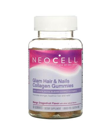 Neocell Glam Hair & Nails Collagen Mango Dragonfruit 60 Gummies