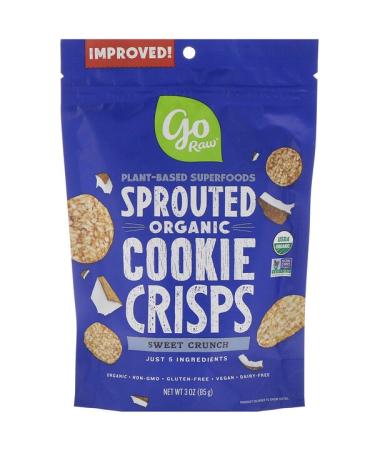 Go Raw Organic Sprouted Cookie Crisps Sweet Crunch 3 oz (85 g)