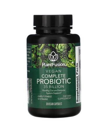 PlantFusion Vegan Complete Probiotic 35 Billion CFU 30 Vegan Capsules