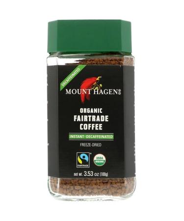Mount Hagen Organic Fairtrade Coffee Instant Decaffeinated 3.53 oz (100 g)