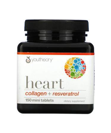 Youtheory Heart Collagen + Resveratrol 150 Mini Tablets