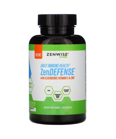 Zenwise Health ZenDEFENSE with Elderberry Vitamin C & Zinc 90 Capsules