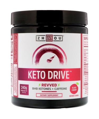 Zhou Nutrition Keto Drive Revved Black Cherry 8.47 oz (240 g)