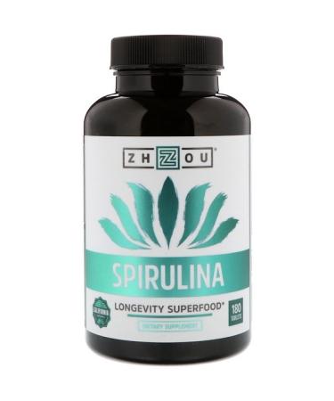 Zhou Nutrition Spirulina Longevity Superfood 180 Tablets