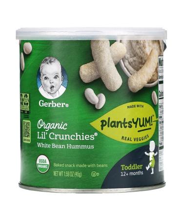 Gerber Organic Lil' Crunchies White Bean Hummus 12+ Months 1.59 oz (45 g)