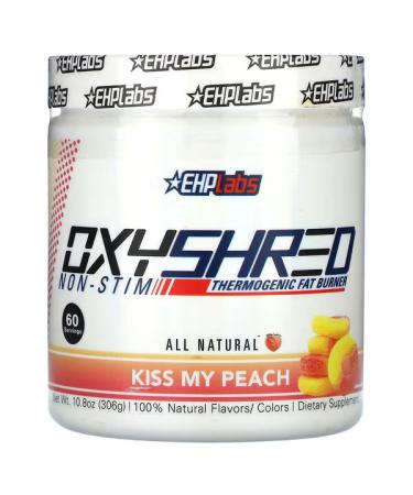 EHPlabs, OxyShred, Non-Stim, Thermogenic Fat Burner, Kiss My Peach, 10.8 oz (306 g)