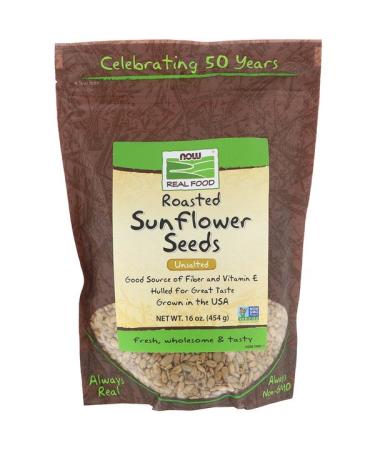 Now Foods Roasted Sunflower Seeds Unsalted 16 oz (454 g)