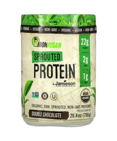 Jamieson Natural Sources IronVegan Sprouted Protein Double Chocolate 26.4 oz (750 g)