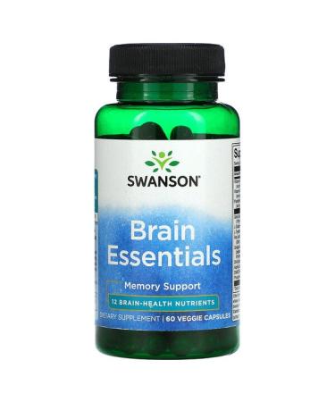 Swanson Brain Essentials 60 Veggie Capsules