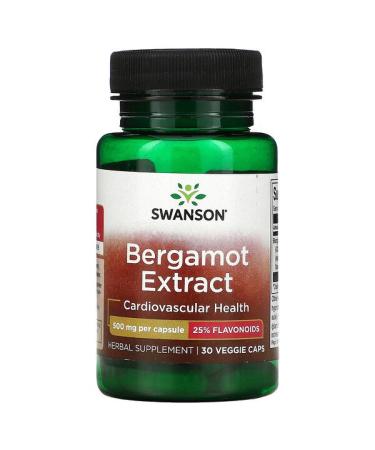 Swanson Bergamot Extract 500 mg 30 Veggie Caps