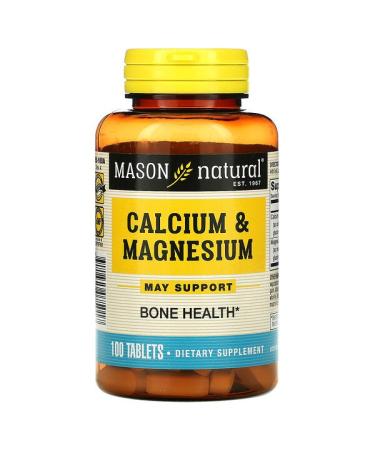 Mason Natural Calcium & Magnesium 100 Tablets