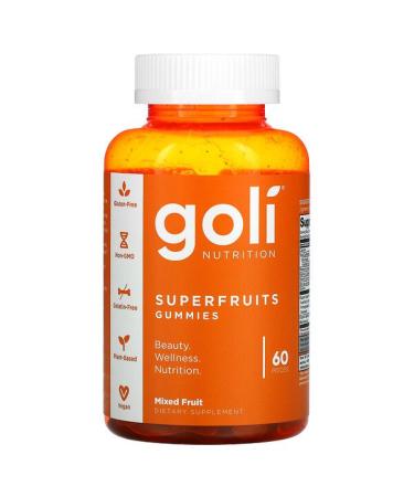 Goli Nutrition Superfruit Gummies Mixed Fruit 60 Pieces