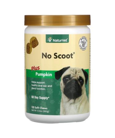 NaturVet No Scoot Plus Pumpkin For Dogs 120 Soft Chews 12.6 oz (360 g)