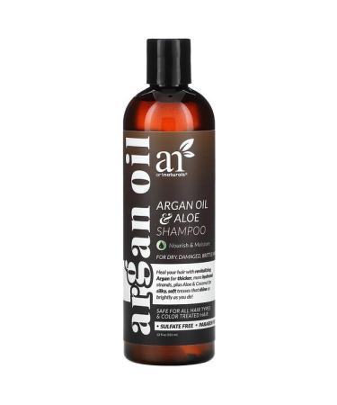 Artnaturals Argan Oil & Aloe Shampoo For Dry Damaged Brittle Hair 12 fl oz (355 ml)