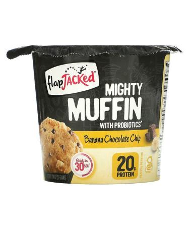 FlapJacked Mighty Muffin with Probiotics Banana Chocolate Chip 1.94 oz (55 g)