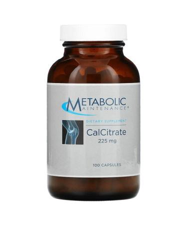 Metabolic Maintenance CalCitrate 225 mg 100 Capsules